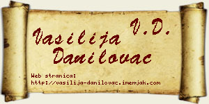 Vasilija Danilovac vizit kartica